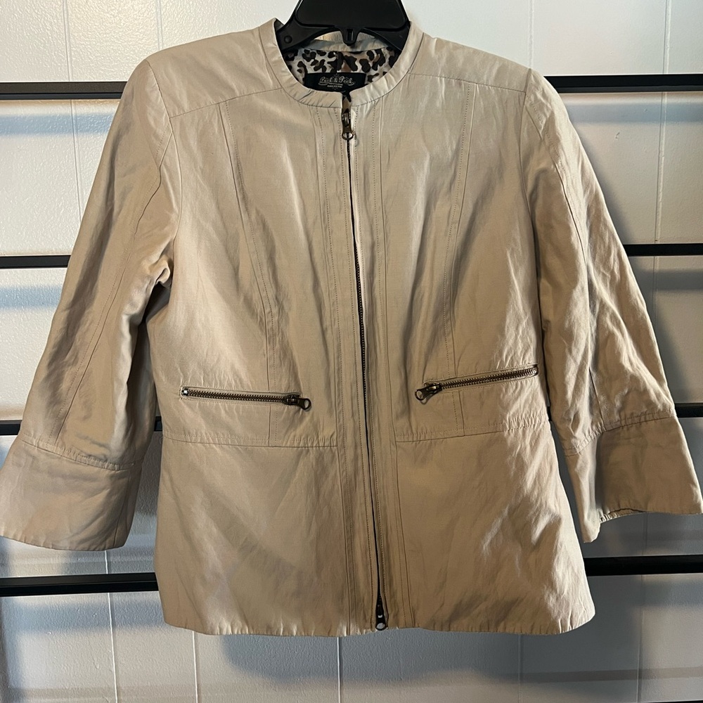 EUC Peck & Peck Women's Size 6 Zip Down, 3/4 sleeve Jacket, D4